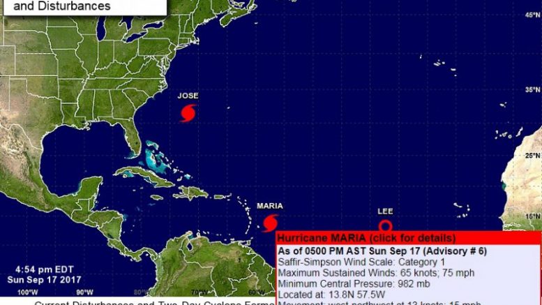 Y otro nuevo HURACÁN. El Caribe espera al huracán María que será más devastador que el ciclón Irma Hurac%C3%A1n-Mar%C3%ADa-777x437